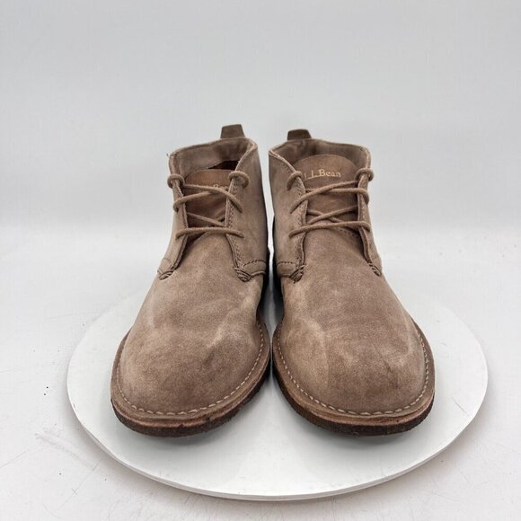 LL Bean Men Size 11 Medium Brown Tan Suede Lace Up Ankle Chukka Boot - Picture 2 of 14